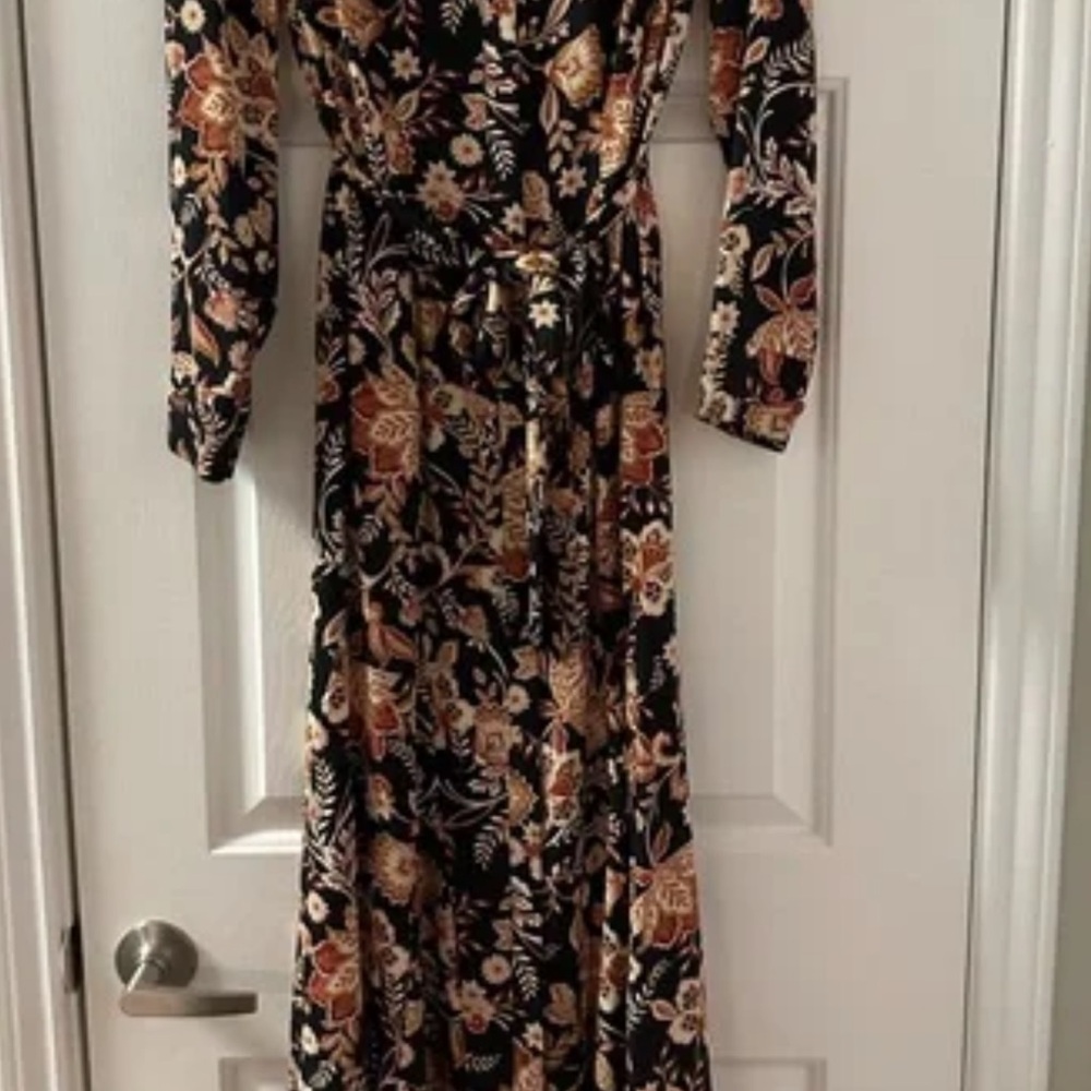 Chico’s Maxi crepe shirt dress